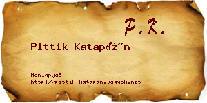 Pittik Katapán névjegykártya
